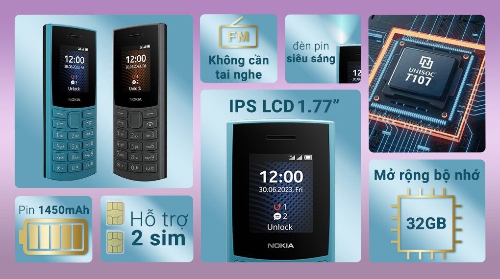 7 điểm nổi bật của Nokia 105 4G Pro giá siêu rẻ, dành để thay thế "cục gạch" 2G tắt sóng